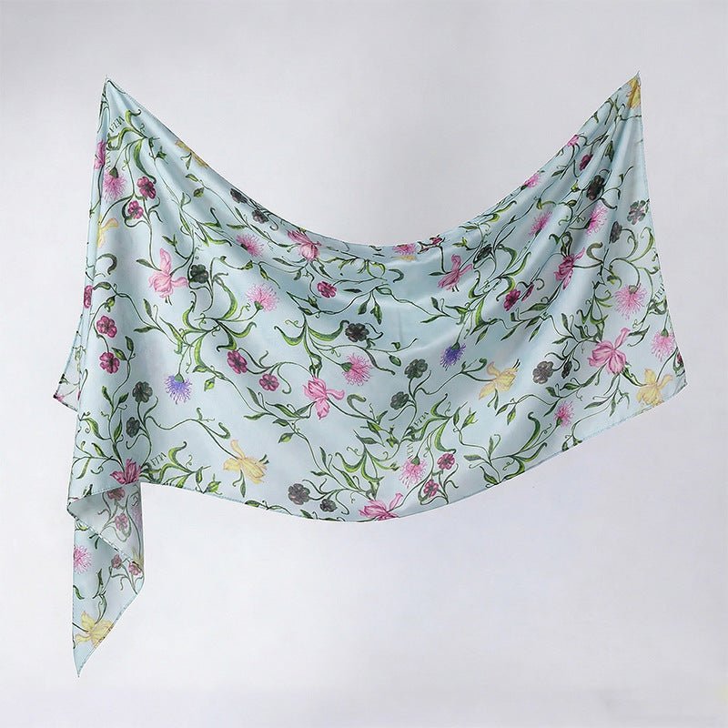 Hijab shawl styled as beach cover-up, UV-protective lightweight fabric