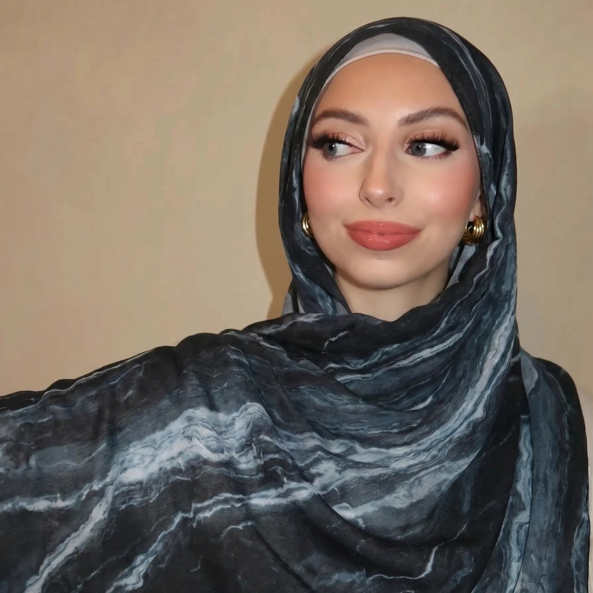 Watercolour Wash Hijab Scarf(MH240) - Mariam's Collection