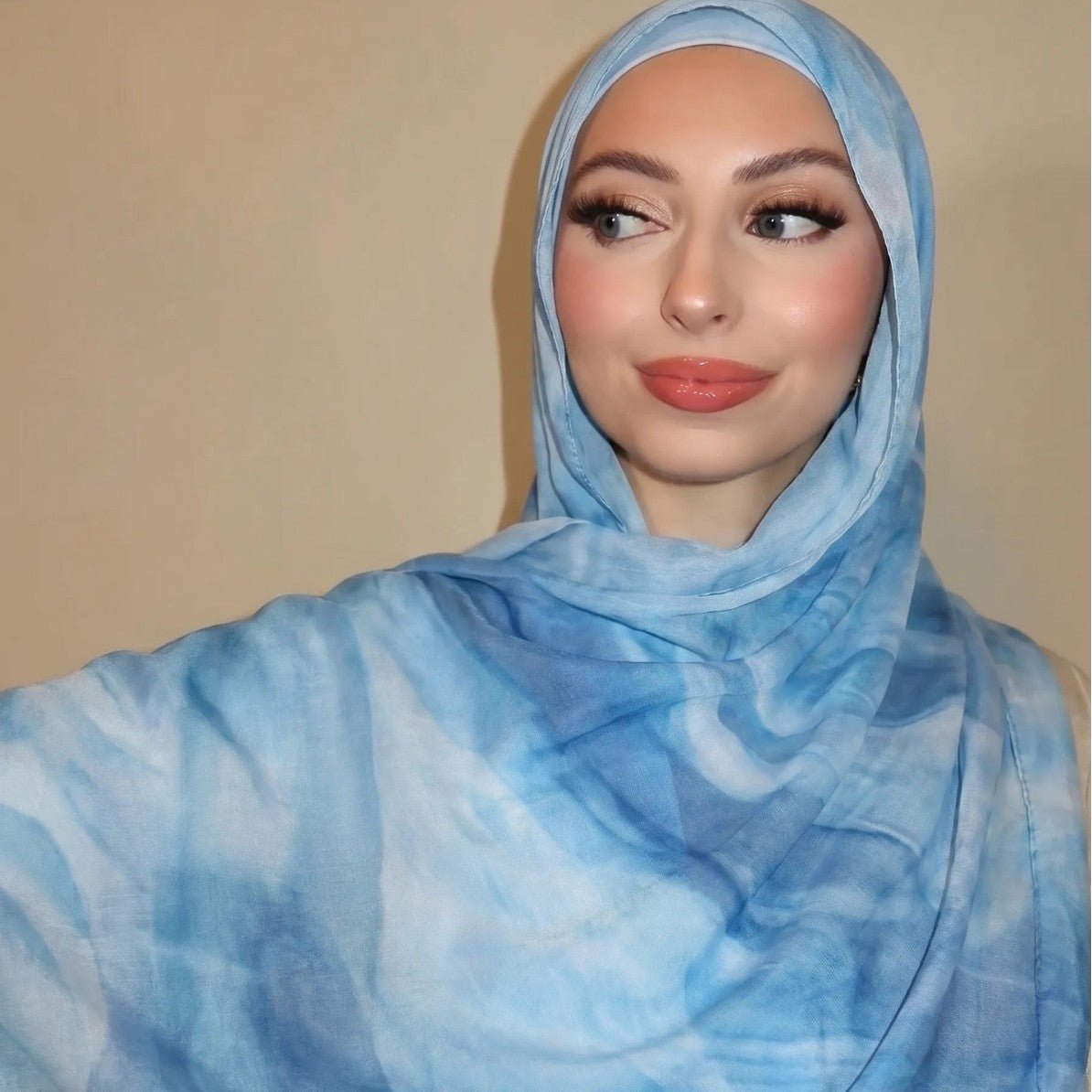 Watercolour Wash Hijab Scarf(MH240) - Mariam's Collection