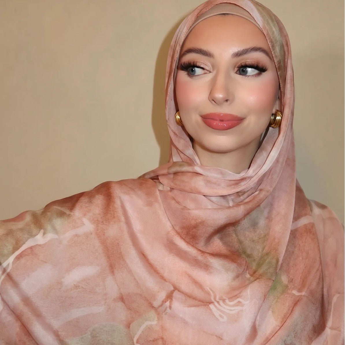 Watercolour Wash Hijab Scarf(MH240) - Mariam's Collection