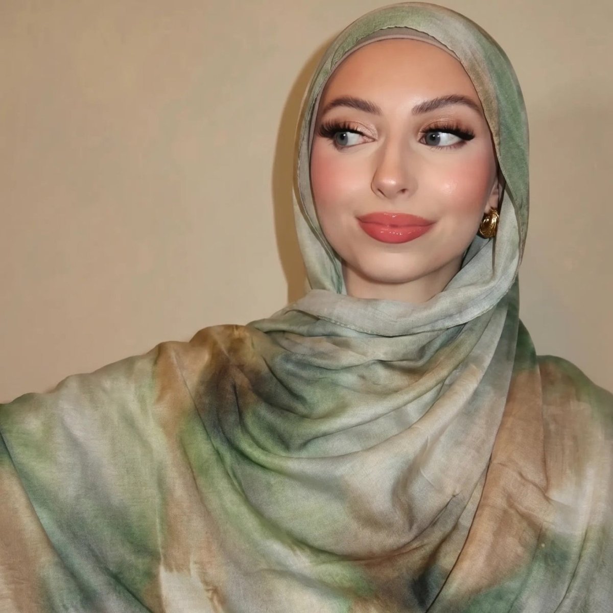 Watercolour Wash Hijab Scarf(MH240) - Mariam's Collection
