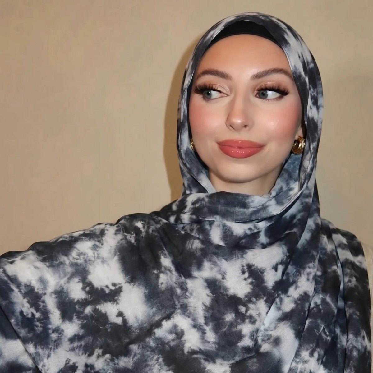 Watercolour Wash Hijab Scarf(MH240) - Mariam's Collection