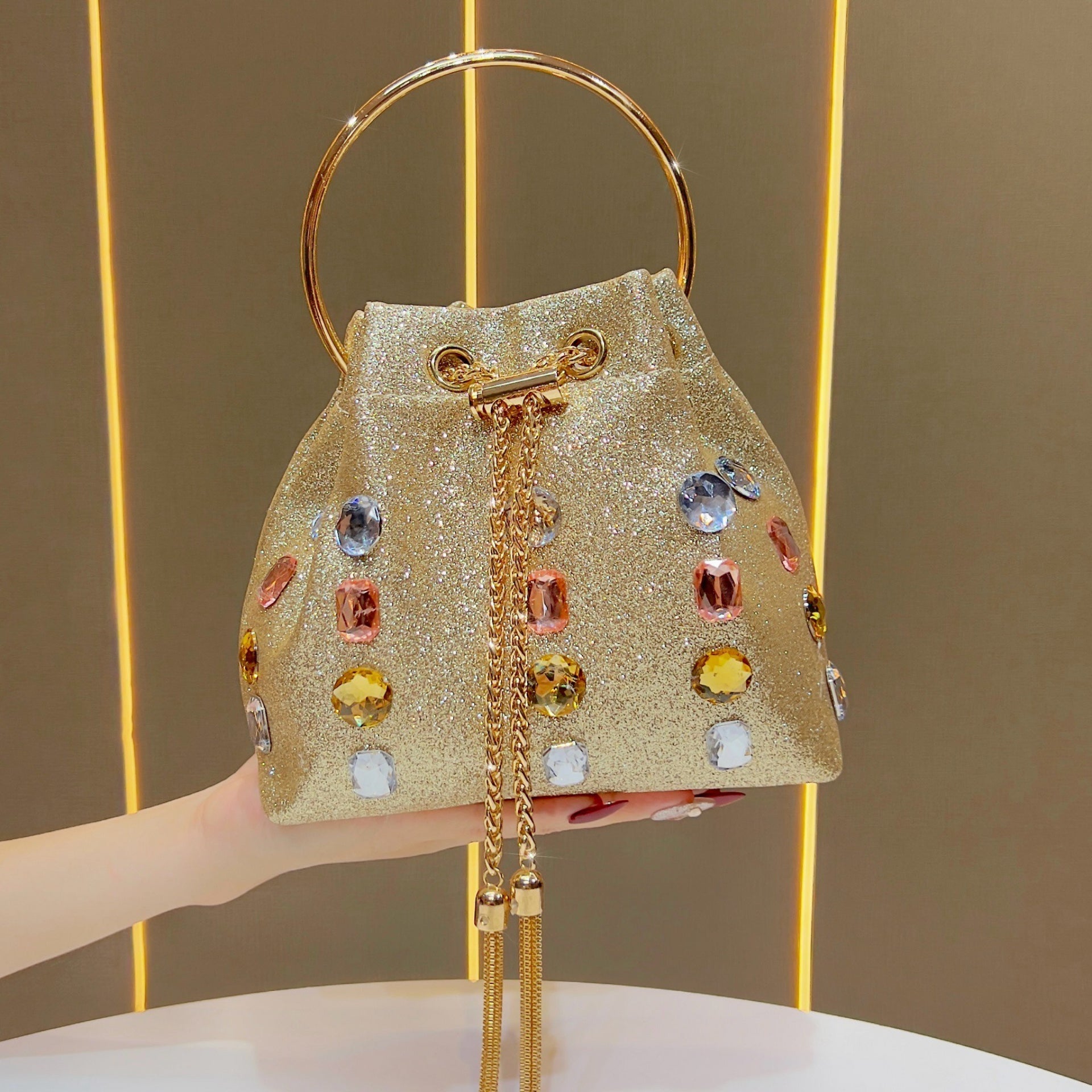 Women's Bucket Bag & Evening Chain Crossbody（MAC437） - Mariam's Collection