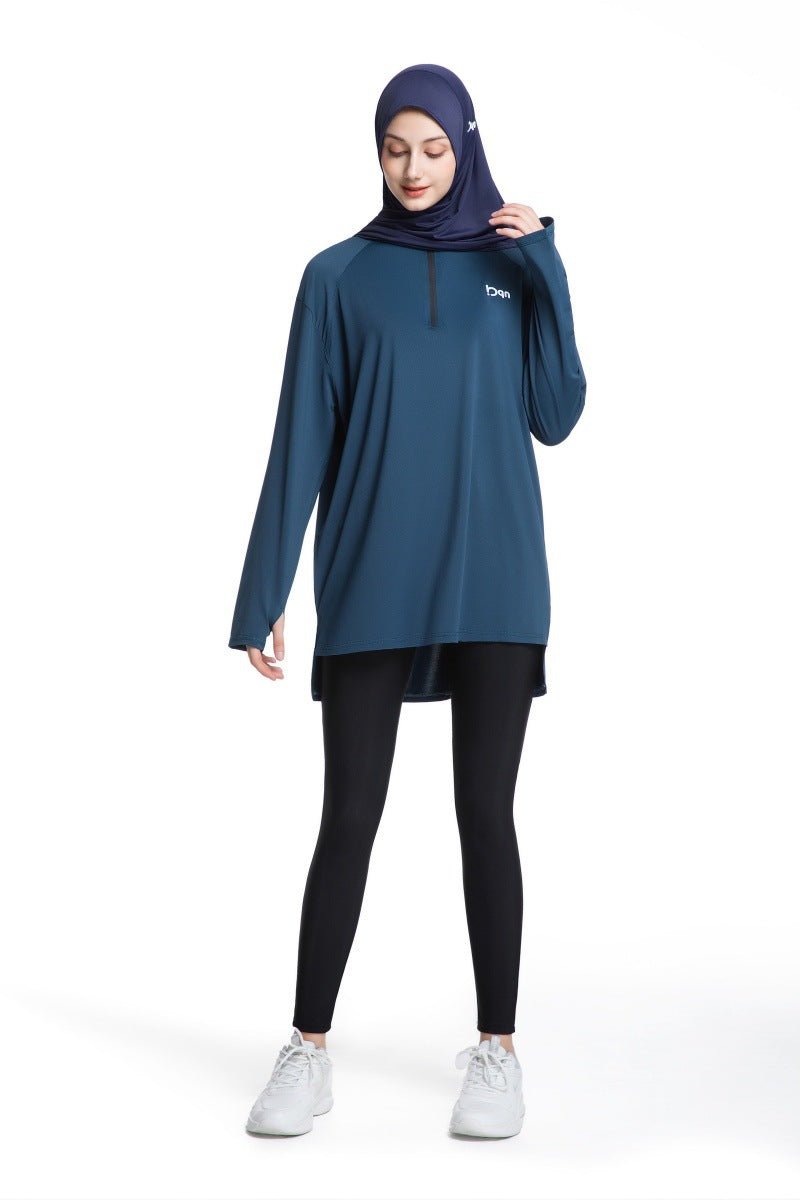 Women's Quick Dry Half Zip Running Top(MS115) - Mariam's Collection