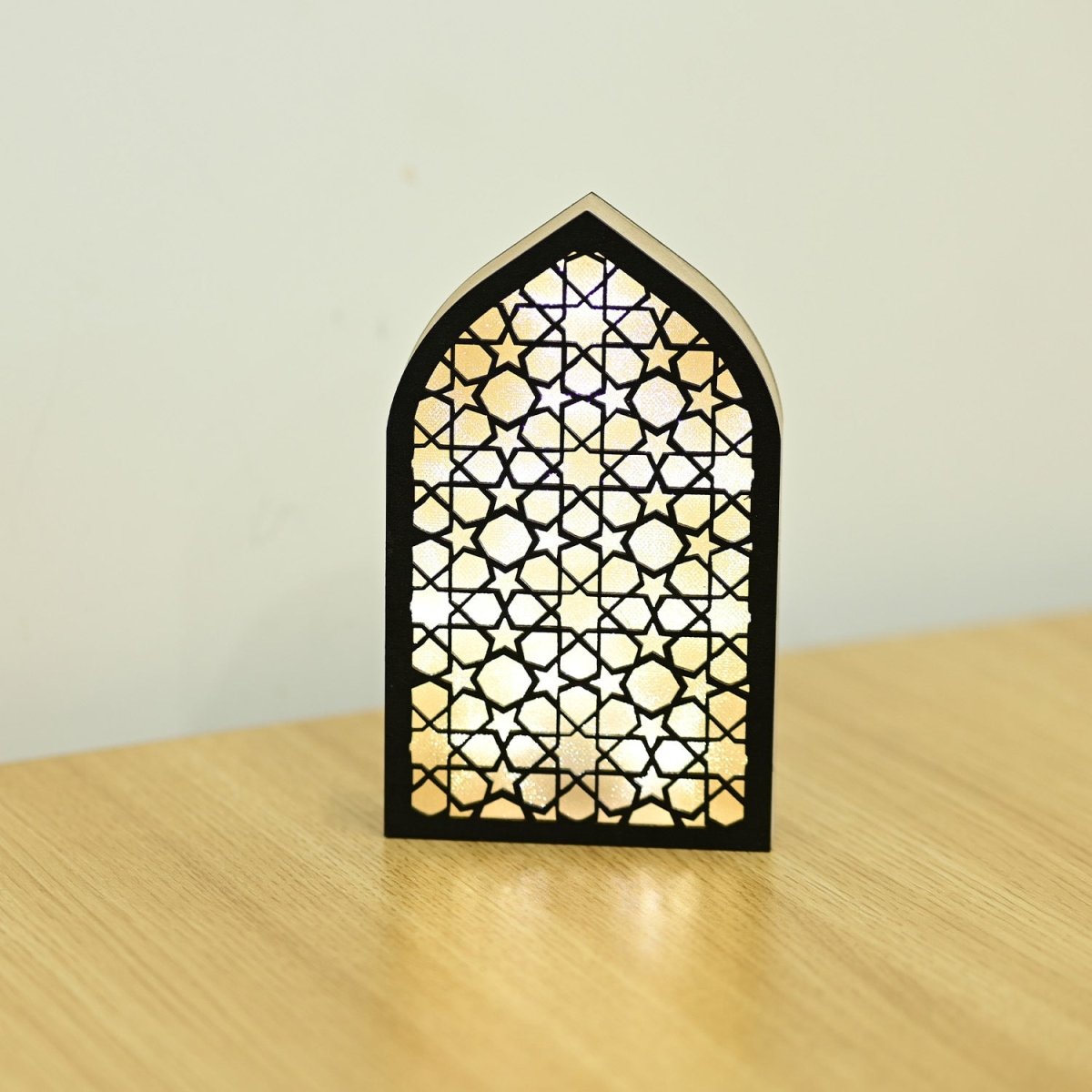 Wooden Light Up LED Gift Eid Decoration (MR070) - Mariam's Collection