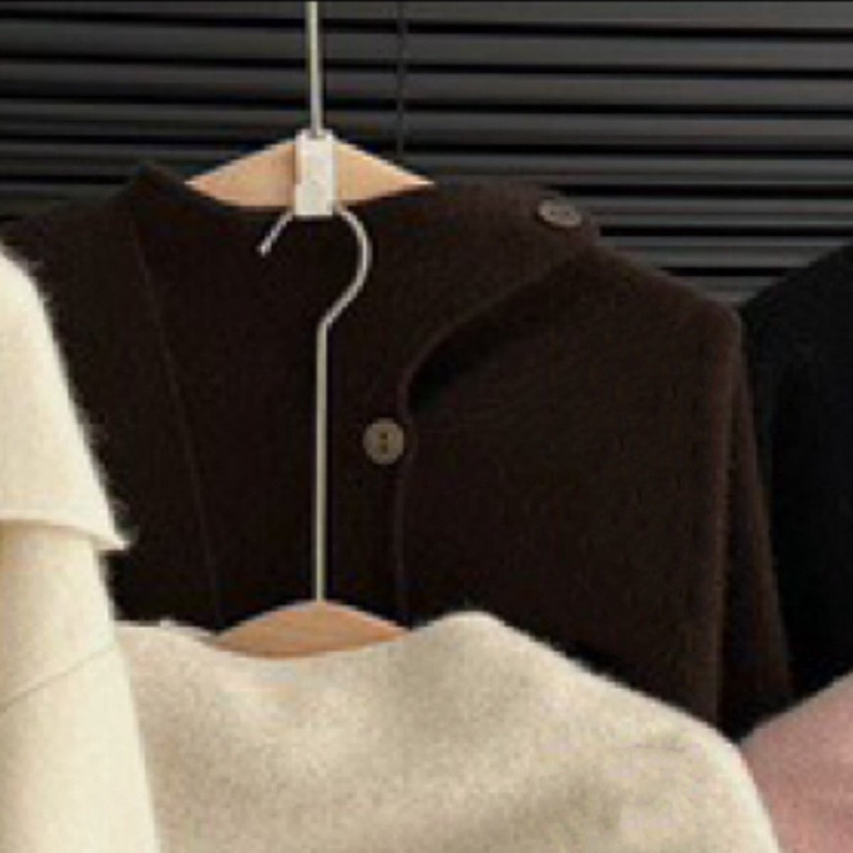 Wool Blend Cape Collar Coat | Mid - Length Button - Front Winter Jacket(MS191) - Mariam's Collection