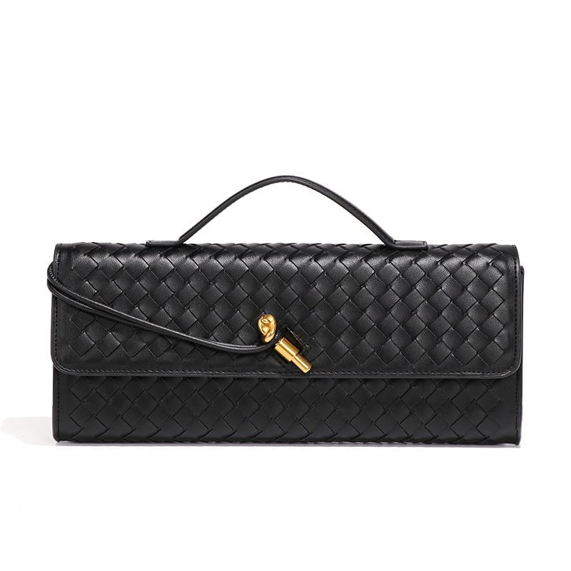 Woven PU Leather Clutch Bag(MAC432) - Mariam's Collection